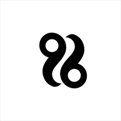 Number 96 logo design with an infinity concept.