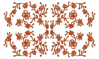 Abstract color  with flower and leaf background and copy space for text