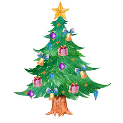 [Watercolor]christmas tree2