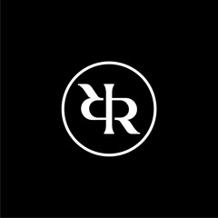 Letter R RR logo template. Unique modern creative logotype. Vector icon.	
