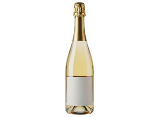 Fototapeta premium Elegant champagne bottle with blank label and golden foil top, ready for celebration