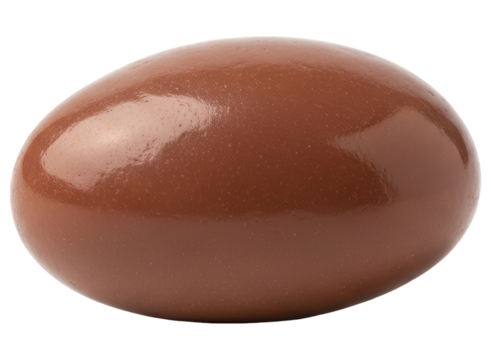 Glossy brown chocolate egg, a delicious treat for easter and sweet celebrations