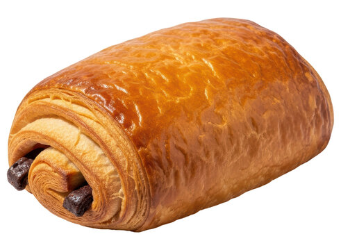 Delicious golden brown pain au chocolat with flaky pastry and rich chocolate filling