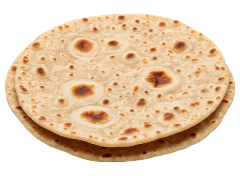 Delicious stack of freshly baked indian flatbreads, perfect for various meals