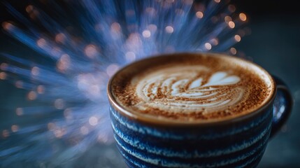 Coffee cup with latte art