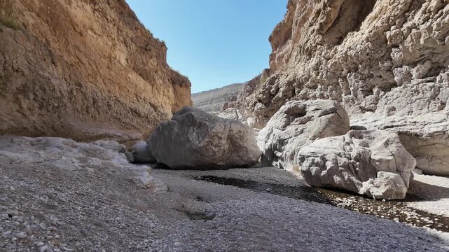 Wadi Bani Khalid is&nbsp;a popular tourist destination in Oman, known for its lush oasis, clear turquoise pools, and rugged mountain scenery.
