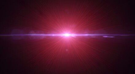 Obraz premium Abstract Red Lens Flare Burst with Light Streaks