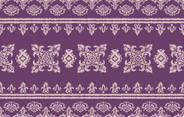 Stylish seamless pattern with geometric snowflake or star motifs. Dark blue and white color palette. Suitable for winter apparel, home decor, holiday packaging, and festive projects.	
