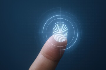 Biometric Identification: Fingerprint Scan on Digital Interface for Security and Access Control System Authentication