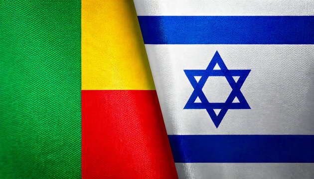 イスラエルの国旗とベナンの国旗(Israel Flag & Benin flag.)
