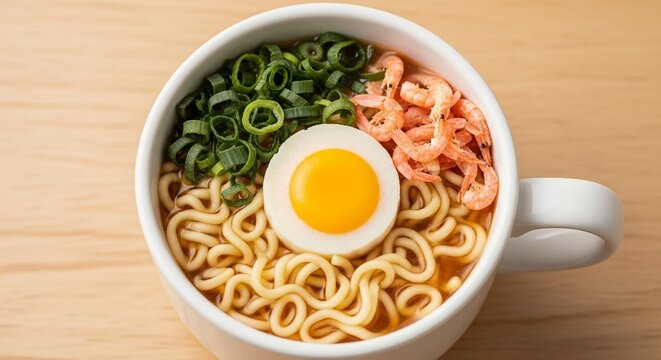 忙しい時や小腹が空いた時に：マグカップのミニラーメン
