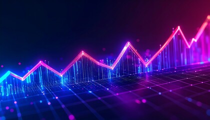 Financial Growth Visualization Digital Data.
