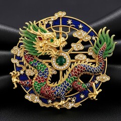 Beautiful of Cute Decorative Dragon Brooch in Rich Colors