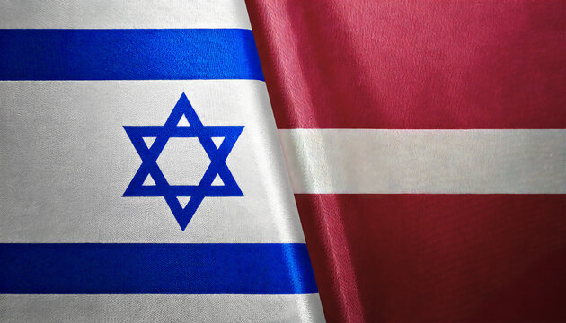 イスラエルの国旗とラトビアの国旗(Israel Flag & Latvia flag.)
