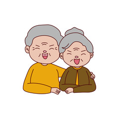 happy grandparents sticker