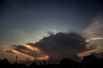 fire in the sky at sunset