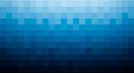 Gradient of blue squares transitioning from light to dark pixel abstract