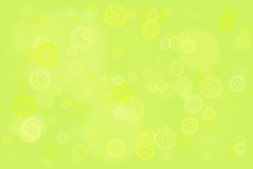 Abstract light green background with soft bokeh effect and subtle snowflake patterns; a gentle and fresh winter-themed design.