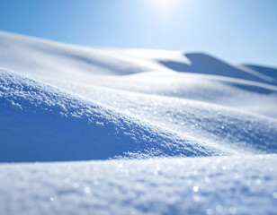 新雪が積もった雪原