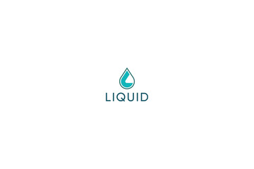 Letter L minimal liquid drop natural eco friendly logo