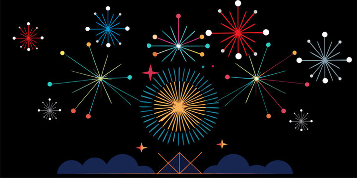 Evening Party Fireworks: Enhance Your Visual Appeal! From digital invitations to posters, these eye-catching illustrations are the key to unforgettable designs.