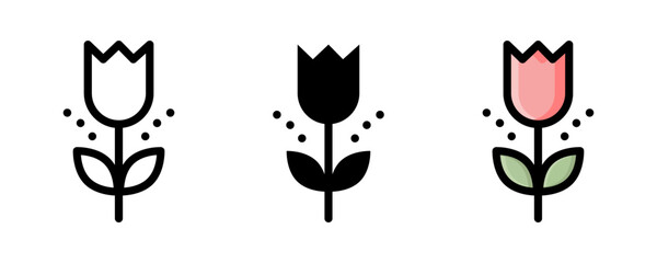 A minimalist rose flower icon designed with clean lines and elegant curves.