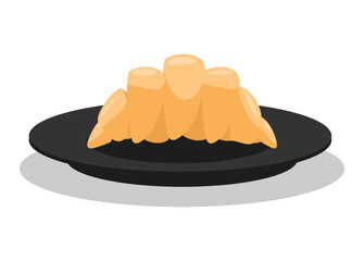 Croissant bread. Simple flat illustration. 