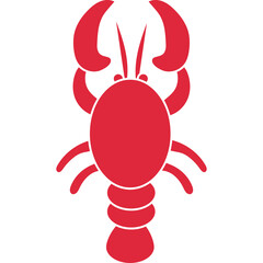 A Detailed Red Lobster Icon With A Clean Transparent Background For Graphic Design And Illustration Purposes Representing Seafood And Marine Life
