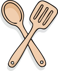 wooden kitchen utensils
