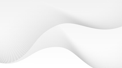 Abstract grey wave lines. Vector illustration. Shiny moving lines design element. Technology abstract lines on white background. Gray wave curve lines abstract background. Modern backdrop design.