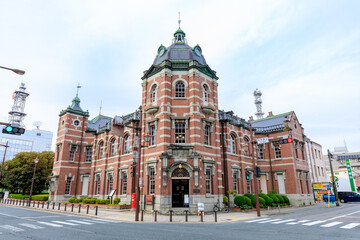 秋の岩手銀行赤レンガ館　岩手県盛岡市　Iwate Bank Red Brick Building in autumn. Iwate Pref, Morioka City.