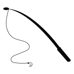 fishing rod and reel vector illustration on white background