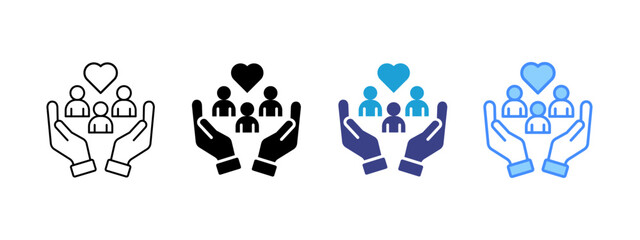 Customer Care  icon set multiple style collection