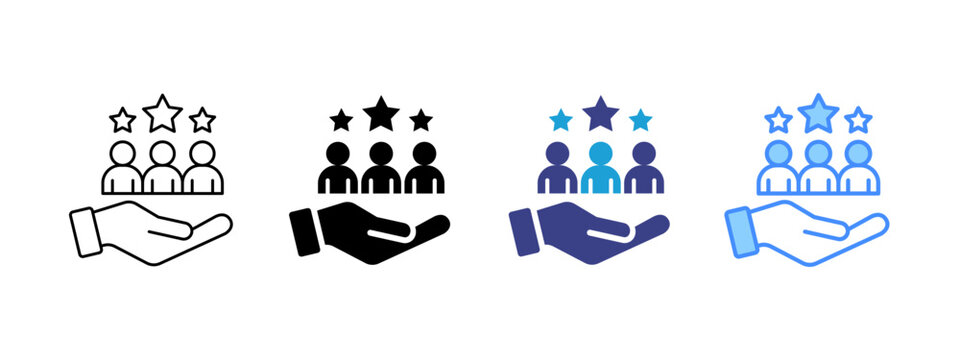 Customer Care icon set multiple style collection