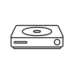 Fototapeta premium Simple Outline Drawing of a Classic Game Console System