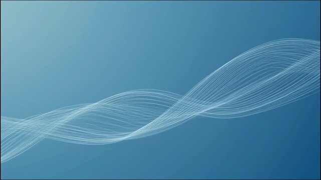 Elegant Blue Wave Background with Dynamic Light Lines and Modern Design