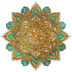 Gold & Teal Mandala