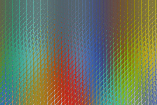 Abstract textured background with a vibrant rainbow gradient of colors, featuring a subtle geometric pattern that creates a sense of depth and visual interest, perfect for digital art