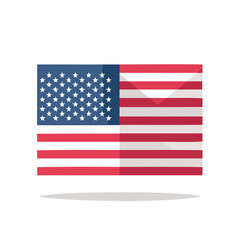 Obraz premium American flag illustration with stars and stripes.