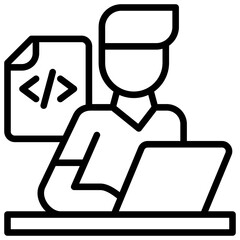 Coding  Icon Element For Design