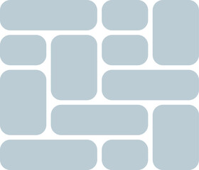 Light Gray Rounded Rectangles and Squares Arranged in a Pattern on White abstract background