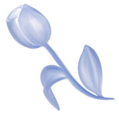 Pastel watercolor tulip