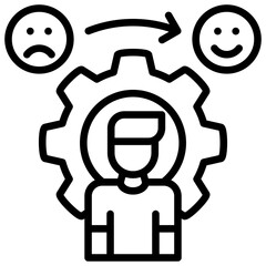 Positive Change  Icon Element For Design