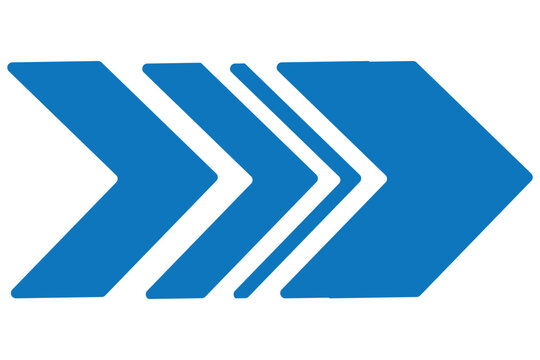 Dynamic moving arrow symbol. Arrow, cursor, dynamic fast symbol sign. Dynamic moving arrow representing speed, fast, acceleration illustration.