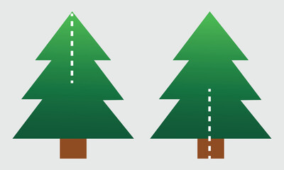 Festive Gradient Christmas Tree Decorations