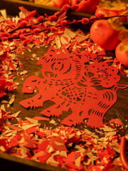 Spring Festival Year of the Horse paper cutting window decorations red paper