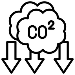 Zero Emission  Icon Element For Design