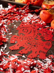 Spring Festival Year of the Horse paper cutting window decorations red paper