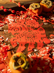 Spring Festival Year of the Horse paper cutting window decorations red paper