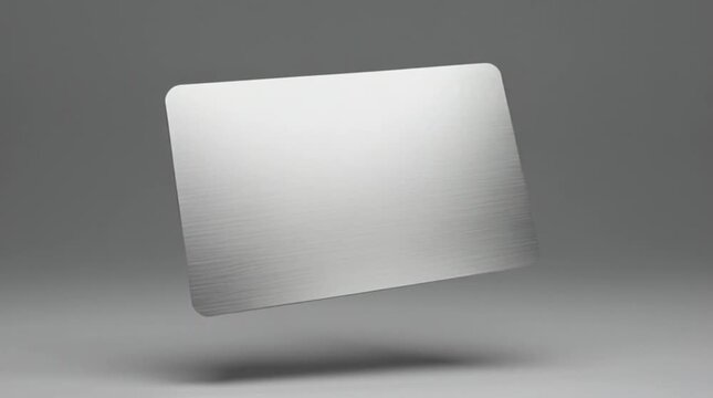 Abstract 3D render of blank credit cards tapping wireless payment terminal with glowing circular waves on white background